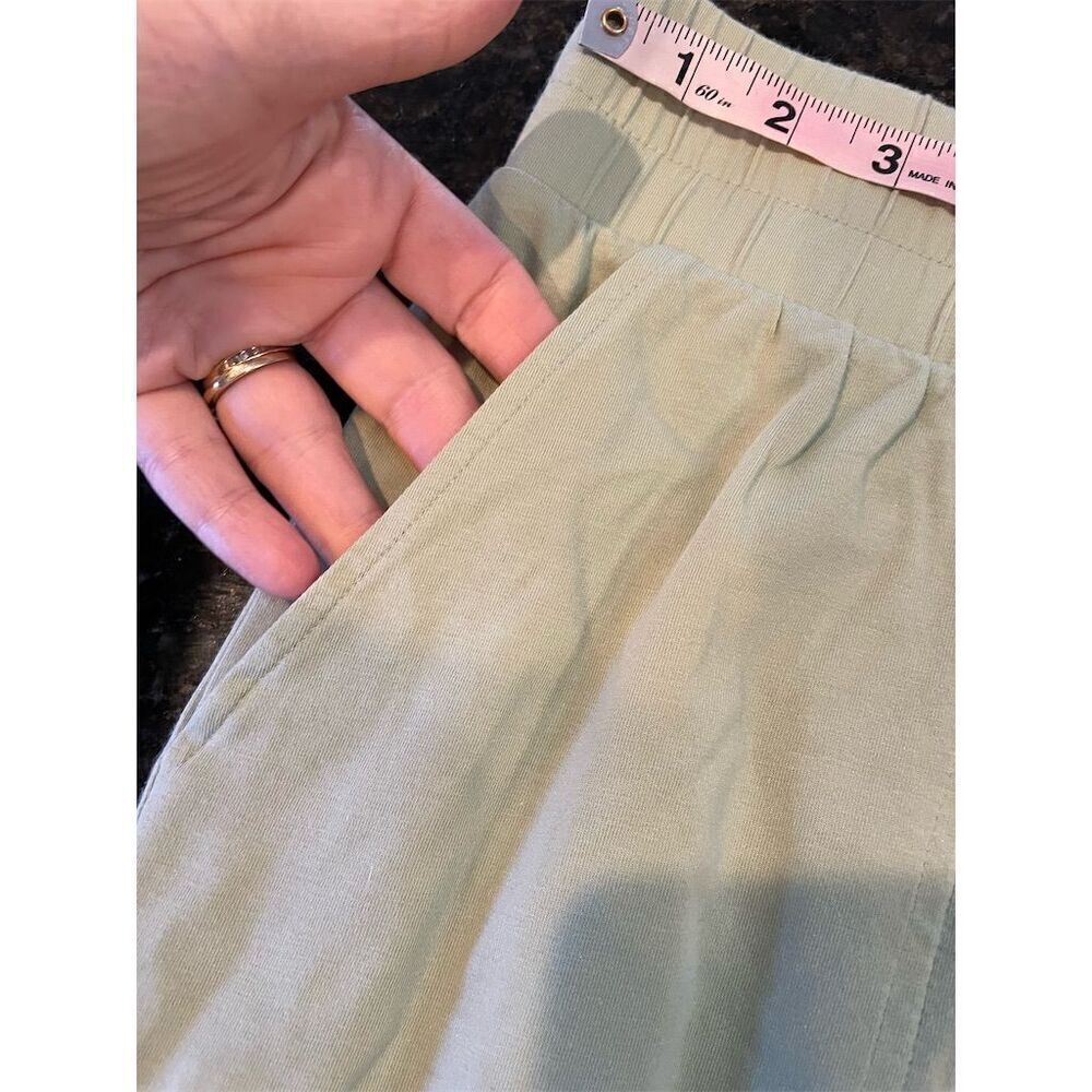 3/$15 Anybody Women's Leisure Pants M Green Elastic Waist Casual Relaxed Fit - Picture 7 of 9